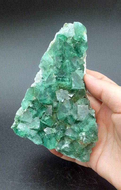 Fluorita Verde agrupación de cristales