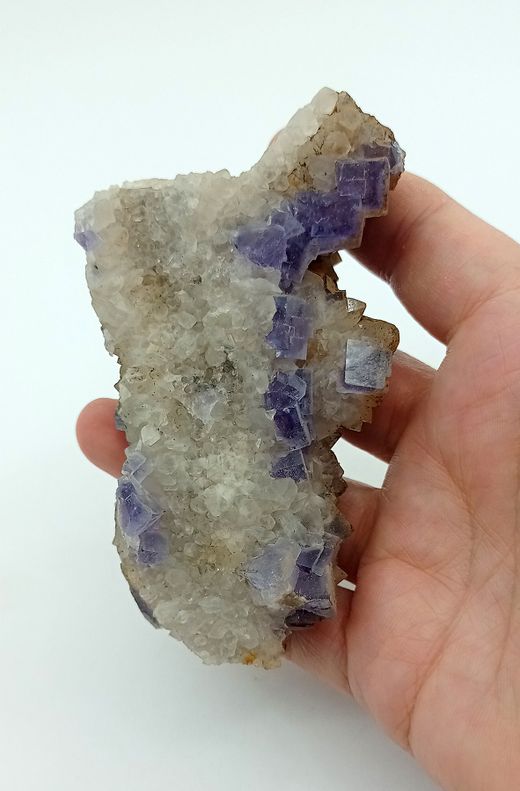 Fluorita violeta con cuarzo