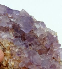 Fluorita violeta en matriz