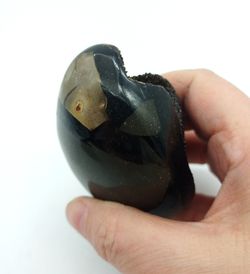 Huevo Septaria con drusa de Calcita