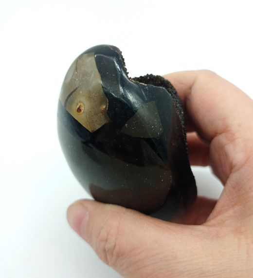 Huevo Septaria con drusa de Calcita