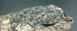 Magnetita cristales octaédricos en matriz