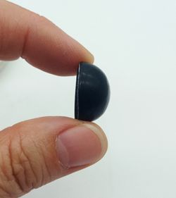 Omi "ombliguera" de obsidiana negra