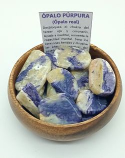 Ópalo púrpura (Ópalo real) rodado plano