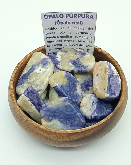 Ópalo púrpura (Ópalo real) rodado plano