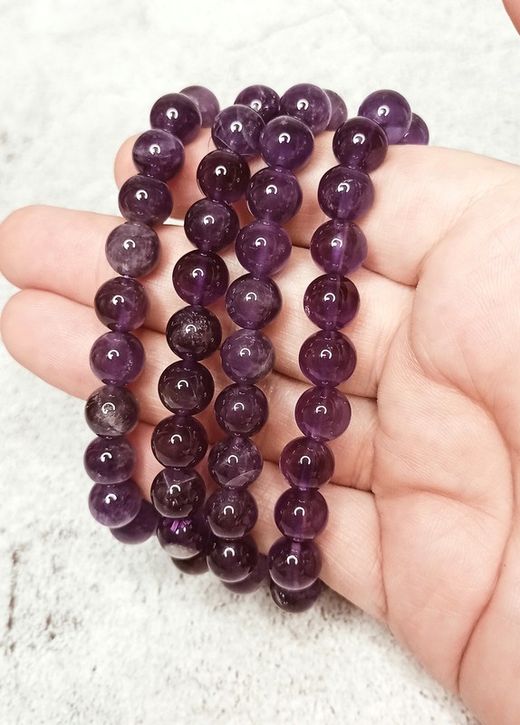 Pulsera Amatista bola 8mm
