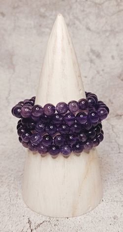 Pulsera Amatista bola 8mm