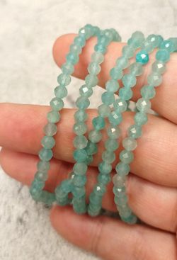 Pulsera Amazonita facetada 4 mm
