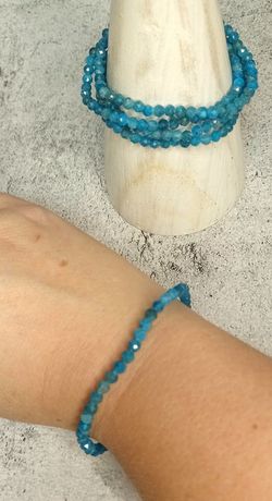 Pulsera Apatito facetada 4 mm