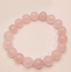 Pulsera bola 10mm de Cuarzo rosa