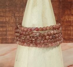 Pulsera bola 4mm de Rubelita