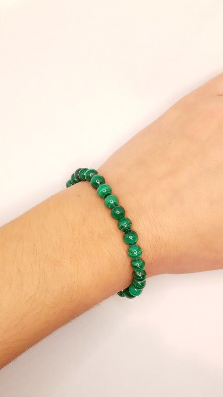 Pulsera bola 6mm de Malaquita