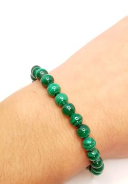 Pulsera bola 6mm de Malaquita