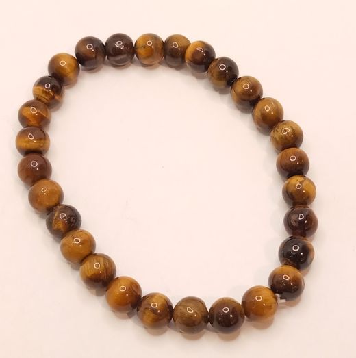 Pulsera Ojo de tigre bola 6 mm