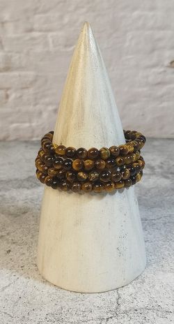 Pulsera Ojo de tigre bola 6 mm