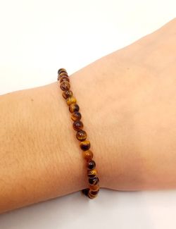 Pulsera bola 4mm de Ojo de tigre