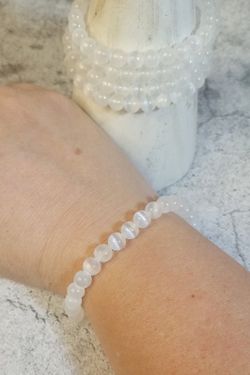 Pulsera de Selenita bola 6mm