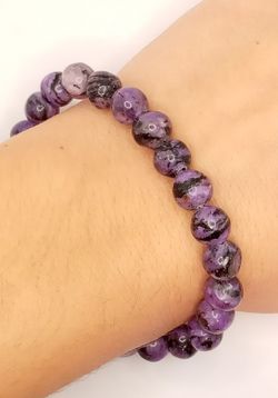 Pulsera bola 8mm de Charoita