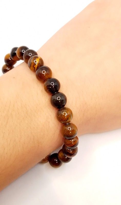 Pulsera Ojo de Tigre bola 8 mm