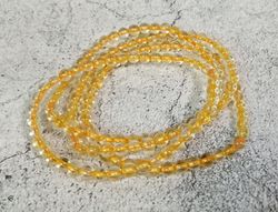 Pulsera Citrino bola 4 mm