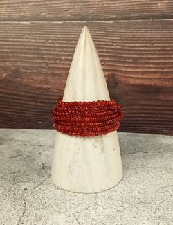 Pulsera Cornalina bola lisa 4 mm