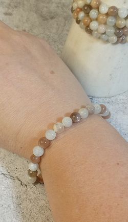 Pulsera de Adularia en bola de 6 mm