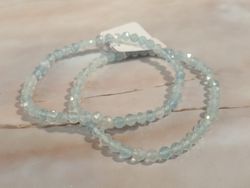 Pulsera de Aguamarina facetada 4 mm