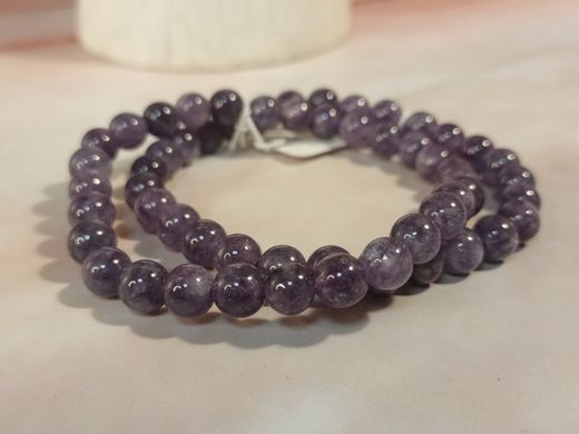 Pulsera de Amatista bola lisa 6 mm