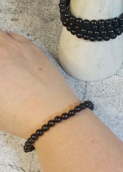Pulsera de Azabache bola 6 mm