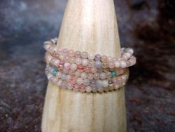 Pulsera de Berilo en bola de 4mm