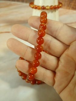 Pulsera de Cornalina 8mm bola lisa
