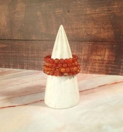 Pulsera de Cornalina 8mm bola lisa