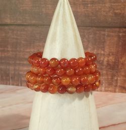 Pulsera de Cornalina 8mm bola lisa