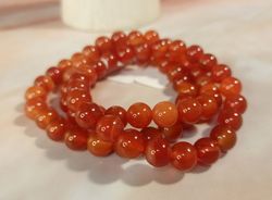Pulsera de Cornalina 8mm bola lisa