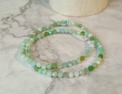 Pulsera de Crisoprasa facetada 4 mm