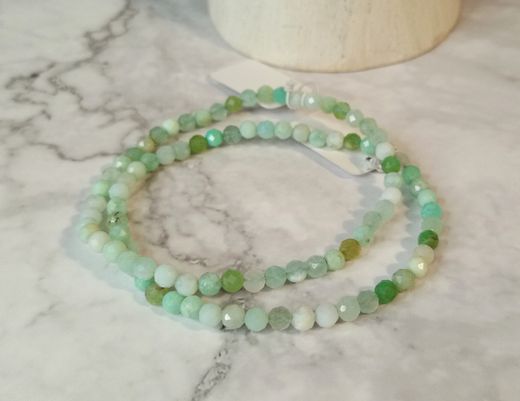 Pulsera de Crisoprasa facetada 4 mm