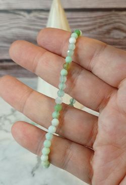 Pulsera de Crisoprasa facetada 4 mm