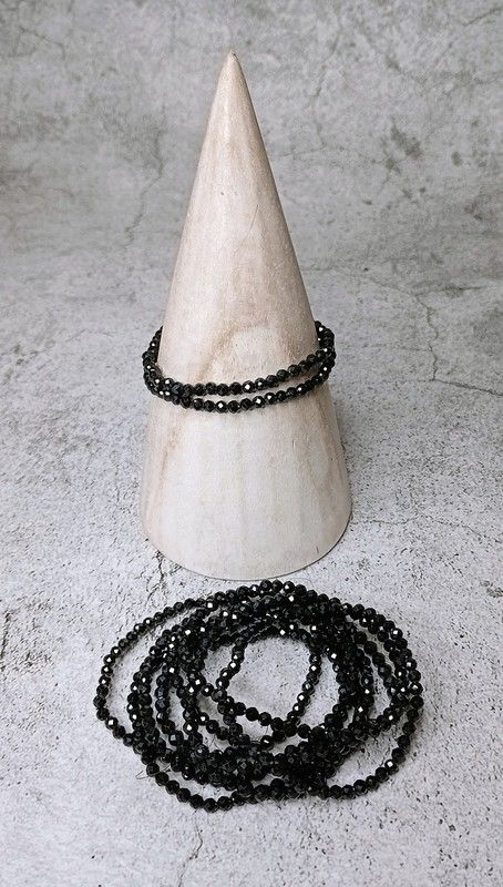 Pulsera de Espinela con cuentas facetadas de 4 mm