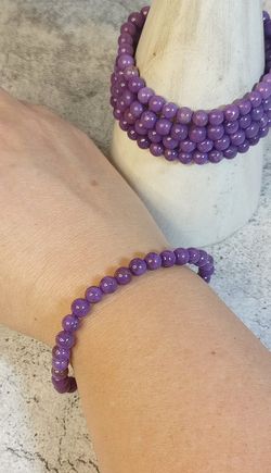 Pulsera de Fosfosiderita en bola pulida de 6 mm