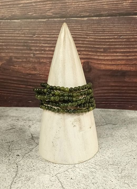 Pulsera de Jade nefrita 4 mm bola lisa