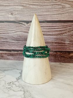 Pulsera de Malaquita facetada 4 mm
