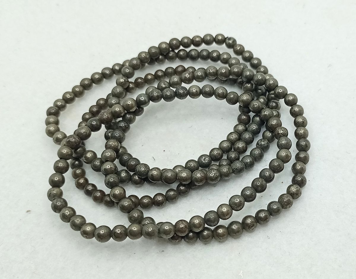 Pulsera de Pirita en bola de 4 mm