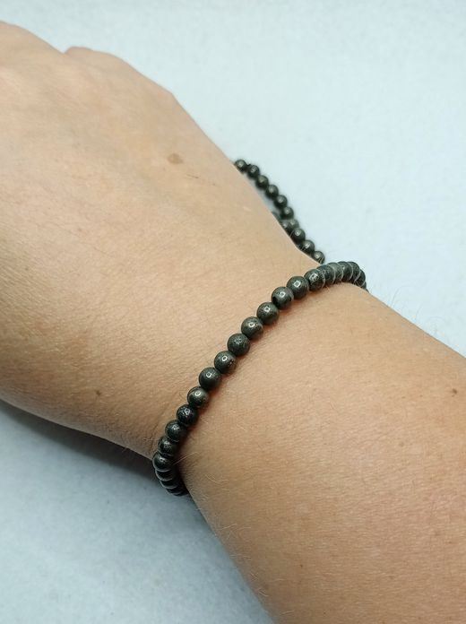 Pulsera de Pirita en bola de 4 mm