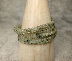 Pulsera de Prehnita de bolas de 4 mm