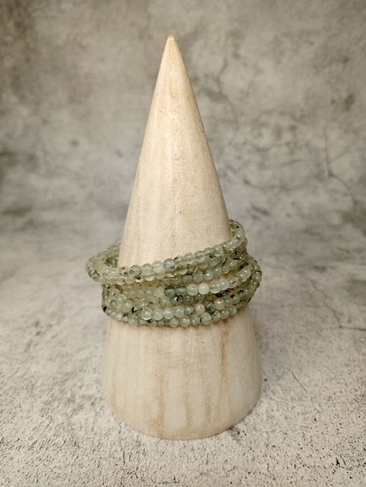 Pulsera de Prehnita de bolas de 4 mm