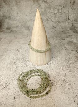 Pulsera de Prehnita de bolas de 4 mm
