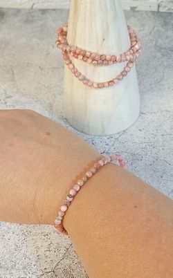 Pulsera de Rodocrosita bola 4 mm