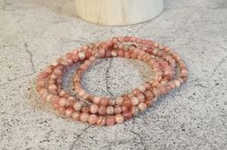 Pulsera de Rodocrosita bola 4 mm