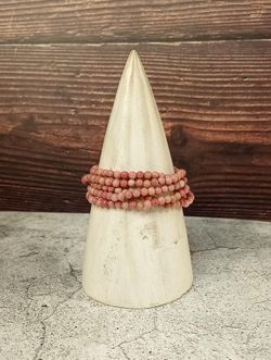 Pulsera de Rodonita bola lisa 4 mm