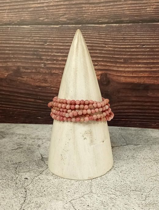 Pulsera de Rodonita bola lisa 4 mm